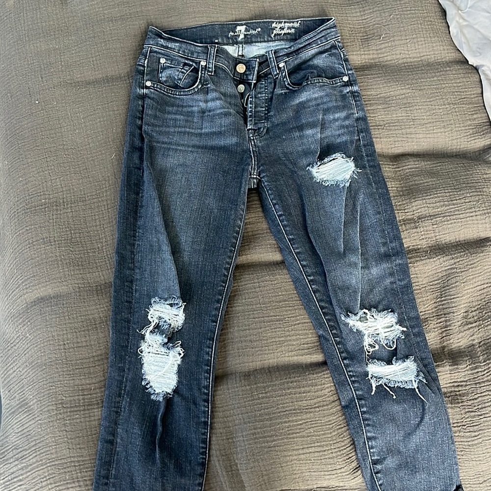 7 For All Mankind black jeans, size 25